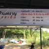 ป้ายร้านพร้อมเมนู