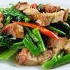 ข้าวผัดคะน้าหมูกรอบ