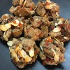 Bread pudding with mix fruit and almonds 