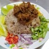 ข้าวคลุกกะปิกับหมูสามชั้นสไลด์หวาน
