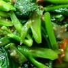 ผัดบุ้งปลาอินทรีย์ ผัดบุ้งปลาอินทรีย์