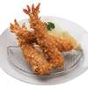 ชุดกุ้งทอด + ข้าวญี่ปุ่น + ชาเขียว + ซุปมิโซะ + กะหล่ำปลี