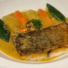 “Seared Seabass, Lobster/ Tarragon Sauce” (530)