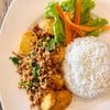 ข้าวกระเพราเหมูสับเต้าหู้ 