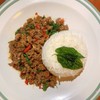 ข้าวกะเพราเนื้อสับ โคขุน ข้าวกะเพราเนื้อสับ โคขุน
