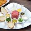 Australian Beef Tartar with ingredients