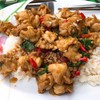 กระเพราไก่สับโบราณพริกแห้ง ฿25
