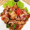 ยำหมูกรอบน้ำปลาร้า