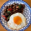 ข้าวกะเพราเนื้อออสเตรเลียสับ