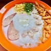 โจ๊กหมู+ไข่ลาวา