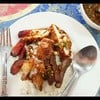 ข้าวโปะไก่ทอด เนื้อทอด ไก่เชียง