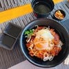 ข้าวหน้าไก่ย่างไข่ออเซ็น เนื้อไก่นุ่มรสชาติเข้มข้น ไข่ไม่คาว 