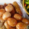 ใส้กรอกหมูสุ้นเส้น.หอมอร่อย.อบร้อนด้วยหม้ออบร้อนไฟฟ้า..ราคาชุดละ40-