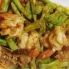 ถั่วฝักยาวผัดกะปิกุ้งสด