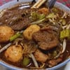 เส้นเล็กหมูน้ำตกพิเศษทุกอย่าง หมูสด ตับ ลูกชิ้น