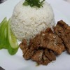 ข้าวหมูทอดกระเทียม 