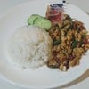 ไก่ผัดใบกระเพราราดหน้าข้าว