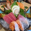1 selection premium set ( salmon , hamachi, engawa, oyster, sweet tiger prawn , 