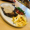 Pork chop stake with chips