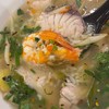ข้าวต้มต้มยำปลากะพงกุ้ง