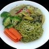 บะหมี่ผักแกงเขียวหวาน