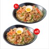 Set B ซื้อ 1 ฟรี 1 - ข้าวหน้าหมูสไปซี่และยำสาหร่าย