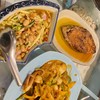 ส่วนตัวเราหมึกผัดไข่เค็มไม่ได้ว้าวเท่าไหร่ เเต่ปลาอินทรีย์ทอดคือดีมาก