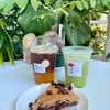Sparkling Yuzu Americano, Matcha Latte, Nutella Chocolate Chips Cookie 