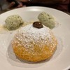 Bombolone with italian ice cream 🍨 I love it so much. 