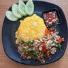 ข้าวกะเพรา ไข่ข้น