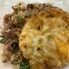 ข้าวคลุกกะเพราหมูชิ้น+ไข่ดาวสุกกรอบ ฝีิมือดี หมูชิ้นนุ่มอร่อย