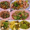 อาหารตามสั่ง กระเพราะหมูสับ ผัดผักบุุ้งไฟแดง 