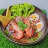 กุ้งก้ามกราม + ไข่เคลือบหมูเด้งแน่นๆ
