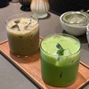 hojicha & matcha oatmilk 