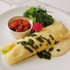 Crab meat crepes with whitt wine sauce