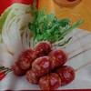 ใส้กรอกแม่ไก่ แบบเปรี้ยวและไม่เปรี้ยว ไม้ละ20฿และ30฿
