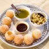 pani puri 80.- ไม่มีในเมนู แต่สามารถบอกทางร้านได้ค่ะ ร้านจะแนะนำวิธีการทาน แต่รส