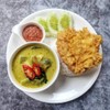 ข้าวไข่เจียว+แกงเขียวหวาน