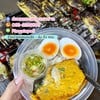 ชุดราดข้าวห่อหมกทะเลย่างเตาถ่าน + ไข่เป็ดต้มยางมะตูม