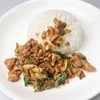 กะเพราไก่นุ่มราดข้าว