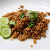 หมูสับกระเทียม (กับข้าว)