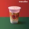 Iced pink salted caramel latte