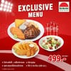 [โปรโมชั่น] ไก่ย่างสไปซี่+สเต็กปลาทอด+ชุดทะลชุบเกล็ดขนมปังทอด+ซีซ่าร์สลัด+โค้ก 3