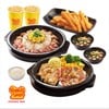 ชุดข้าวเปปเปอร์หมูและไก่+บาร์บีคิวหมูและไก่(เสริฟพร้อมข้าวญีปุ่น)+บาร์บีคิวเฟรนช