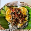กะเพราตับ + ไข่ข้น