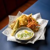 Market Seafood, Seasonal Vegetables, Tzatziki