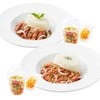 ข้าวญี่ปุ่นน้ำตกหมูย่าง + ข้าวญี่ปุ่นน้ำตกไก่ย่าง + ส้มตำข้าวโพด เชค 2 ที่