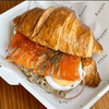 Croissant Salmon with creamcheese, dill sauce, pickled and boiled egg