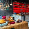 “Bar à Vin Coloré”
-Colorful Wine Bar ด้านหลัง lit upไฟสีแดงๆ ให้ความappetiteมา