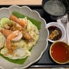 ปากหม้อแห้งตอกไข่ กุ้ง